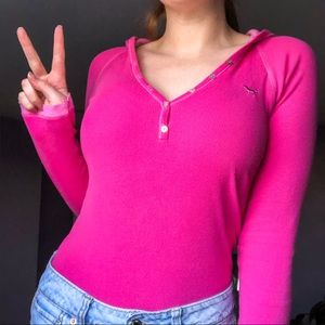 PINK hooded long sleeve
